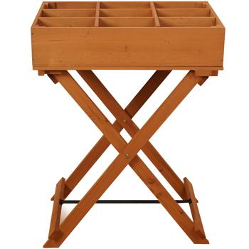 Edler Kräuter- und Anzuchttisch aus Holz, 58 x 38 x 75 cm, für gesunde Kräuter & Pflanzenanzucht auf Balkon & Terrasse