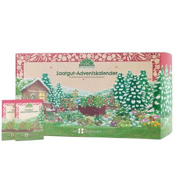 Preview: Hochwertiger Saatgut Adventskalender – 24 besondere Samen-Überraschungen: Blumen, Kräuter, Gemüse, Salat. Ideales Geschenk für Balkon & Garten