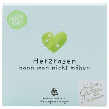 Charmantes Weidelgras-Pflanzset "Herzrasen kann man nicht mähen" – Einzigartiges Geschenk & Bedanken, das wächst & lange Freude schenkt 