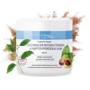 Wohltuender Pferdebalsam Rosskastanie Kampfer 250ml - Wärmend & Entspannend für Muskeln & Knochen - Beruhigende Pflege nach Sport, Belastung & Arbeit