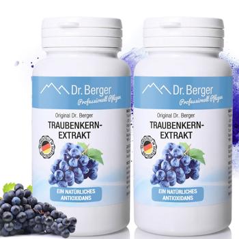 2er-Set Premium Traubenkern-Extrakt je 90 Kapseln – Hochdosiertes OPC (Oligomere Procyanide) – Starkes Antioxidans aus Roten Trauben