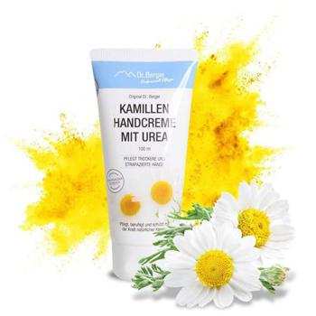 Kamillen Handcreme mit Urea, 100 ml, Intensive Pflege für trockene & rissige Hände, Zieht schnell ein & schützt die Hautbarriere