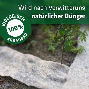 Preview: Effektiver Schneckenschutz: 5m Schafwolle Schneckenbremse für Gemüsebeet & Garten - Biologischer, giftfreier Schnecken-Stopp aus Wolle