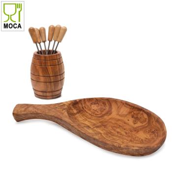 Preview: Tapas Set Barrel Bowl 26 cm +Barrel con Snack & Olive Forks8-pz