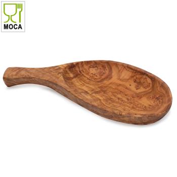Preview: Schale Blattform, Tapas-Schale, 26 cm, Olivenholz