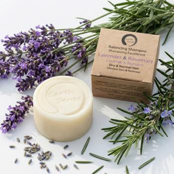 Festes Bio Shampoo - Arganöl, Lavendel, Rosmarin - Palmölfrei, Vegan, Handgefertigt - 60g für alle Haartypen - 77% Bio-Öle - COSMOS ORGANIC