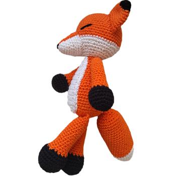 Preview: Renard au crochet pour enfants, doudou, fait main, 27 cm