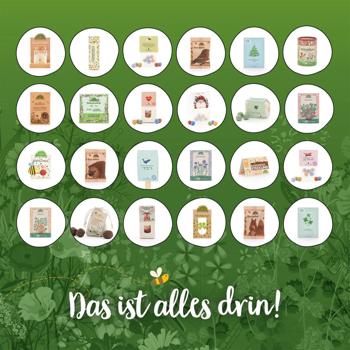 Preview: Calendrier de l’Avent - Petites expériences nature - Garni de billes de fleurs, porte-bonheur, bombes à graines et bien plus encore, 24 superbes expériences de jardinage