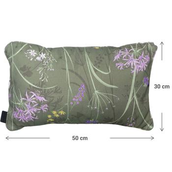 Preview: Lot de 4 Coussins Décoratifs Outdoor Eco+ Line - Motif Floral Vert, Hydrofuge & Anti-UV - 30x50x10cm - Idéal Jardin, Salon & Balcon