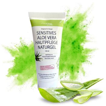 Sensitives Aloe Vera Gel 100ml – 98,3% reiner Natursaft Barbadensis Miller – Natürliche Feuchtigkeitspflege ohne zu fetten für Gesicht & Körper