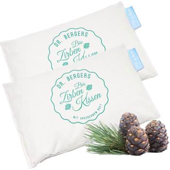 Set de 2 coussins bio au pin cembro Doux rêves 30x20 cm, coussin parfumé – coussin aux copeaux de pin cembro pour la détente, bienfaisant & apaisant – housse en coton bio