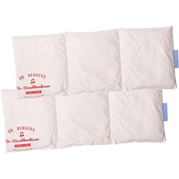 2er-Set Bequemes Bio-Kirschkern mit 3 Kammern, 50x20 cm - Natürliches Wärme- & Kältekissen für Bauch, Rücken, Nacken & Schulter - Kissenbezug Bio-Baumwolle