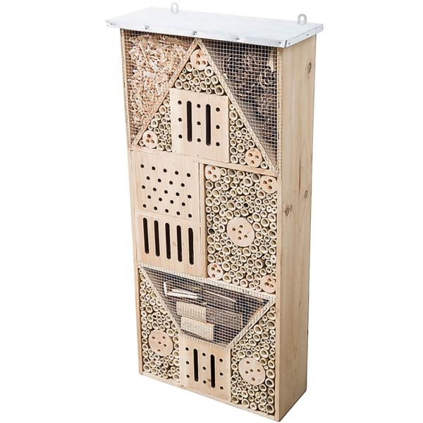 Hotel per insetti XXL per api selvatiche e insetti utili: solido, robusto e adatto alle specie - promuove la biodiversità in giardino