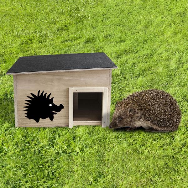 Hochwertiges Igelhaus aus FSC-Holz, 40x32x24 cm – sicherer Unterschlupf, ideal als Überwinterungshilfe und Nistplatz