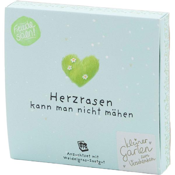 Charmantes Weidelgras-Pflanzset "Herzrasen kann man nicht mähen" – Einzigartiges Geschenk & Bedanken, das wächst & lange Freude schenkt 