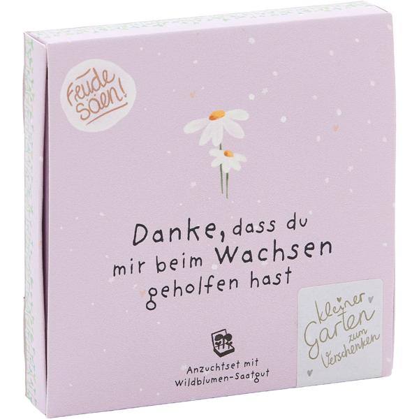 Wiesen-Margeriten Pflanzset "Danke, dass du mir beim Wachsen geholfen hast" – Einzigartiges Geschenk & Bedanken, das wächst & lange Freude schenkt