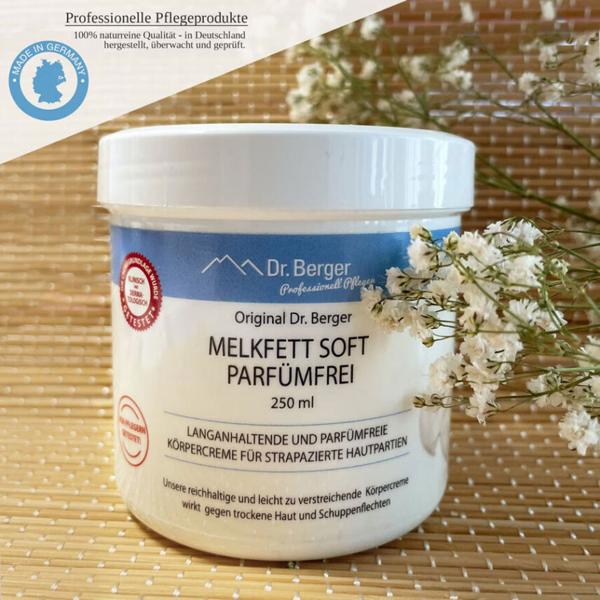 Sensitives Melkfett 250ml: Intensiv-Pflege & Sanfter Hautschutz für trockene, beanspruchte Haut - Hautpflege & Kälteschutz - Für den ganzen Körper 