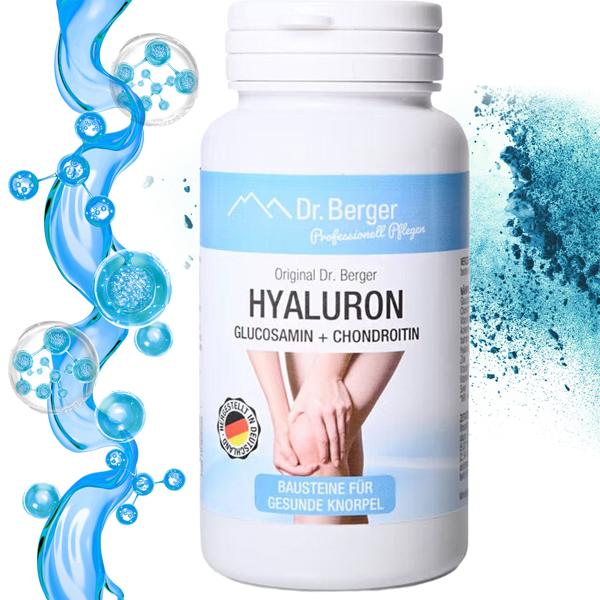 Hyaluron Kapseln mit Glucosamin & Chondroitin - Hochwertiger Komplex fuer Gelenke & Mobilität - 60 Kapseln Vorrat - Gelenknahrung Made in Germany