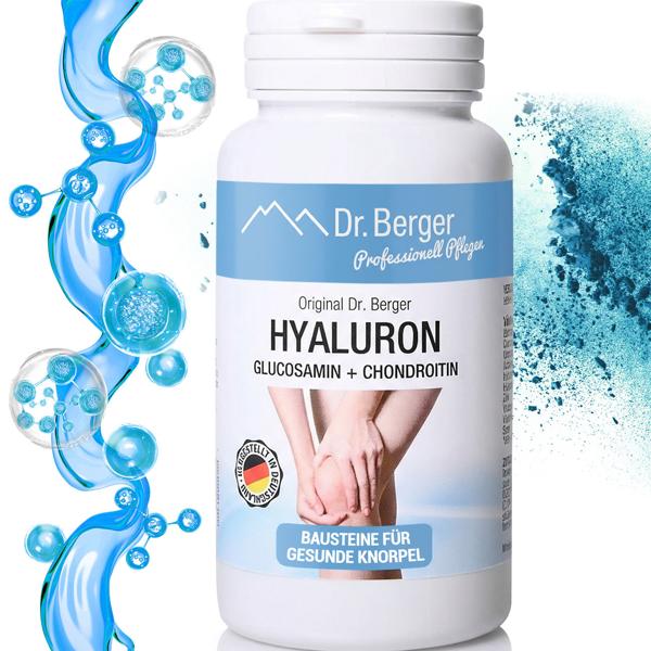 Lot de 2 gélules d’hyaluron avec glucosamine & chondroïtine - complexe de haute qualité pour les articulations & la mobilité - réserve de 60 gélules chacune - nutrition articulaire Made in Germany