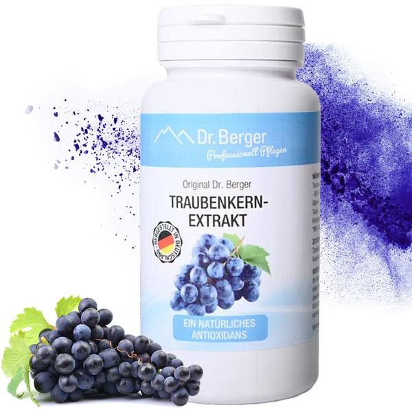 Premium Traubenkern-Extrakt 90 Kapseln – Hochdosiertes OPC (Oligomere Procyanide) – Starkes Antioxidans aus Roten Trauben