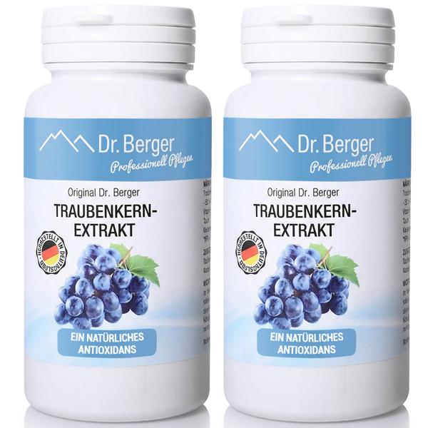 2er-Set Premium Traubenkern-Extrakt je 90 Kapseln – Hochdosiertes OPC (Oligomere Procyanide) – Starkes Antioxidans aus Roten Trauben