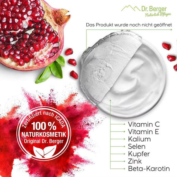 Granatapfel Anti-Aging Pflegecreme 250ml - Beruhigende Pflege für Geschmeidigkeit und Vitalität - Für alle Hauttypen geeignet