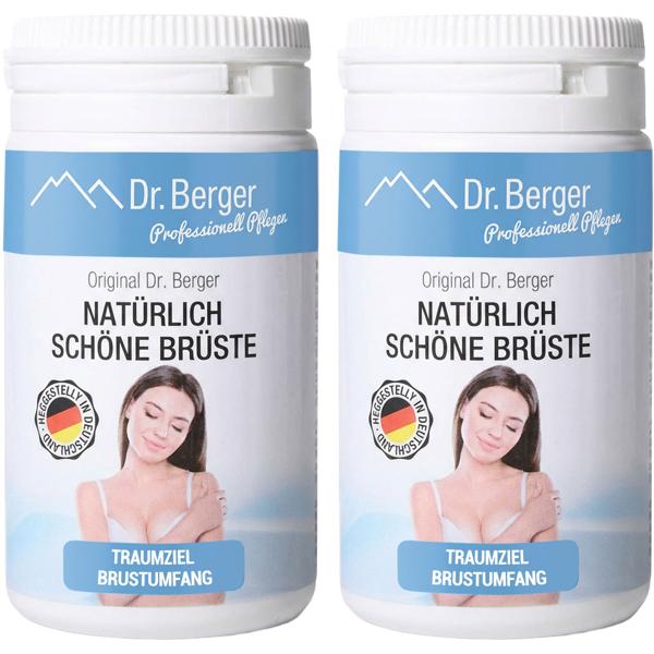 2er-Set Natürlich Schöne Brüste 60 Kapseln mit Yamswurzel & Bockshornklee, Hochwertiger Komplex mit Damiana, Kürbis & L-Tyrosin für die Frau