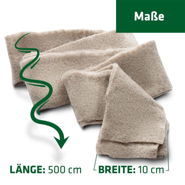 2er-Set Effektiver Schneckenschutz: 5m Schafwolle Schneckenbremse für Gemüsebeet & Garten - Biologischer, giftfreier Schnecken-Stopp aus Wolle