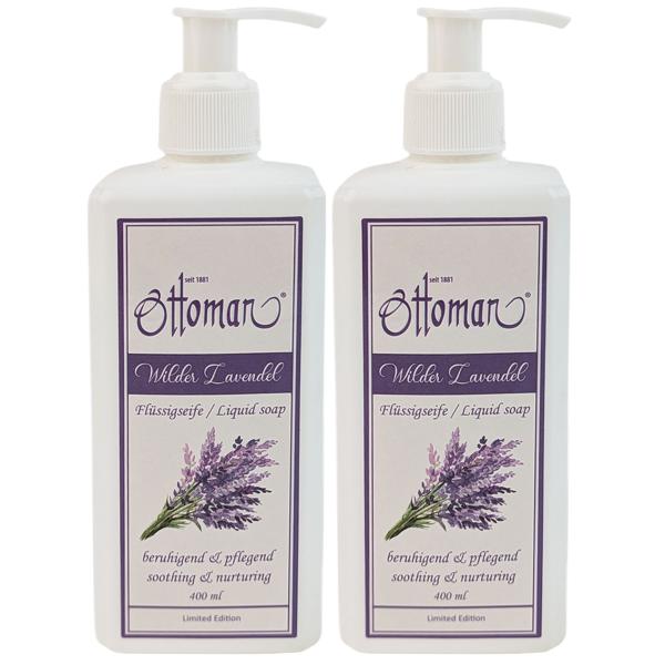 2er-Set Lavendel Flüssigseife - Pflegt & reinigt Hände sanft - Entspannender Duft, ideal vor Schlafengehen - Je 400ml mit Lavandula Angustifolia Extrakt
