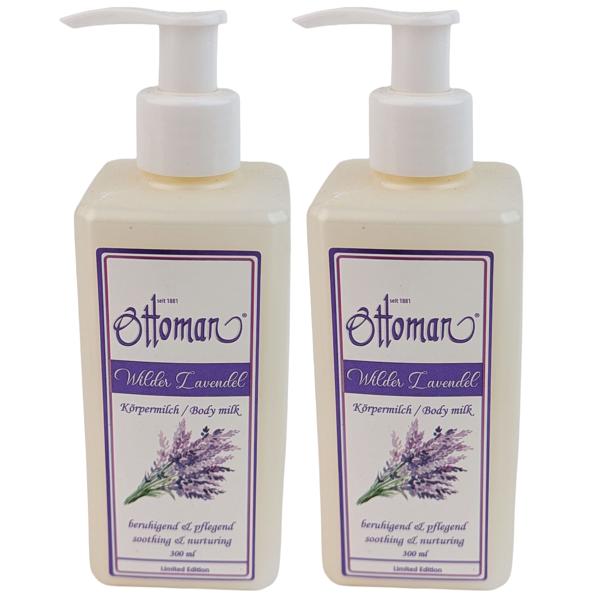 2er-Set Lavendel Körpermilch 300ml - Reichhaltige Hautpflege & Wellness für geschmeidige Haut - Beruhigend & feuchtigkeitsspendend