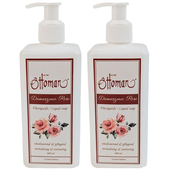 2er-Set Rose Flüssigseife 400ml - Sanfte & hygienische Handreinigung - Milde Pflege für sensible Haut mit harmonisierendem Rosenduft