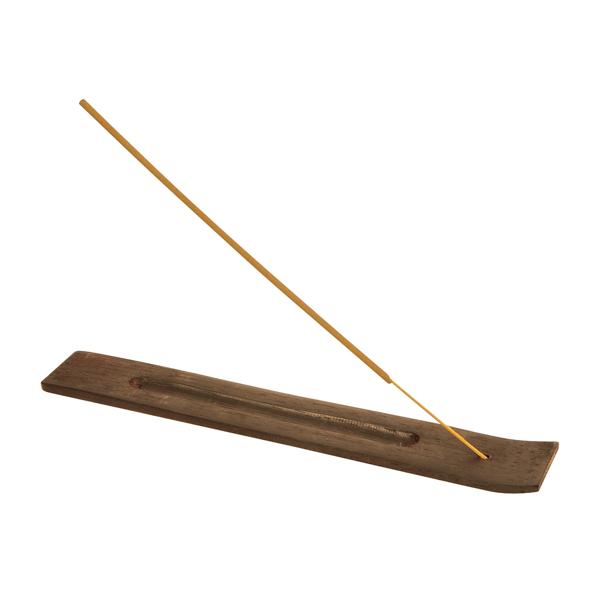 Räucherstäbchenhalter Holz dunkelbraun - Exotischer Aschefänger für harmonische Atmosphäre & positive Energie - Mango Holz 26cm Dekoration Geschenk