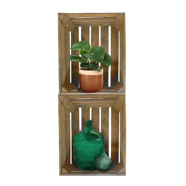 Set Di 5 Casse In Legno Di Pino Rustiche – Dimensioni Variabili Per Decorazione E Organizzazione