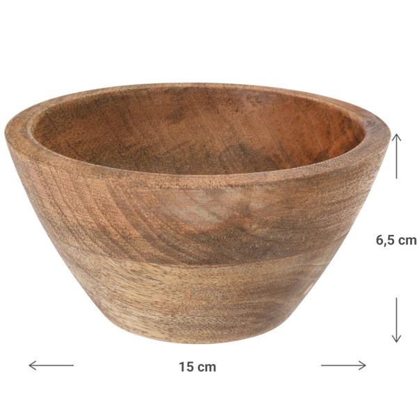 Bol En Bois D'Olivier Continenta 15 Cm - Bol Décoratif Pour Apéritif - Neuf