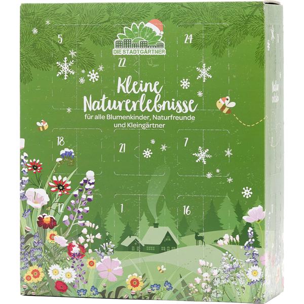 Adventskalender - Kleine Naturerlebnisse - Gefüllt mit Blumenmurmeln, Glücksbringer, Samenbomben u.v.m., 24 tolle Gartenerlebnisse