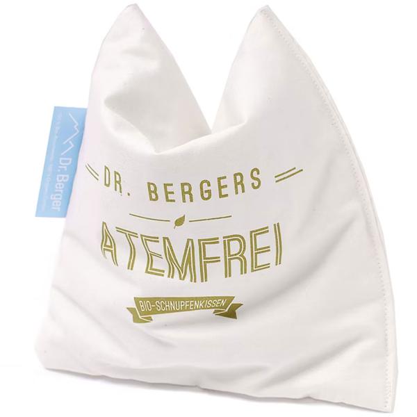 Bio-Schnupfenkissen Atemfrei 19x19cm – Entspannendes Kräuterkissen mit Salbei & Minze für besseres Wohlbefinden & Erholung - Kissenbezug Bio-Baumwolle