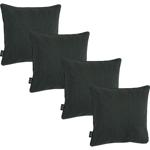 set di 4 cuscini decorativi per esterni (grigio scuro, 50x50x10) - Impermeabili + resistenti ai raggi UV - Di alta qualità, per salotto, giardino, balcone - Puro comfort
