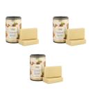 6er-Set Palastseife Honig und Mandel - Handgeschnitten, luxuriös - 75g Stück - Hochwertige Inhaltsstoffe für Spa-Momente & Geschenk - Beige/Gold