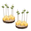 Sottobicchieri per tartine, in legno, 2 pezzi, spiedini, 2 x 20x 15cm