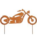 Tappo da giardino per moto in metallo, marrone ruggine, 80 x 55 cm